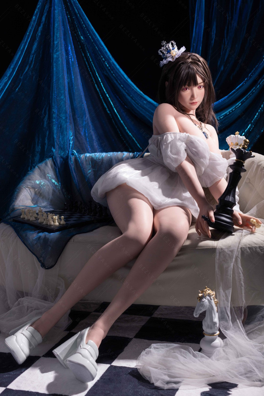 Gardenia bambola del sesso (Bezlya Doll Coppa G da 160 cm (2,2 CF in silicone)