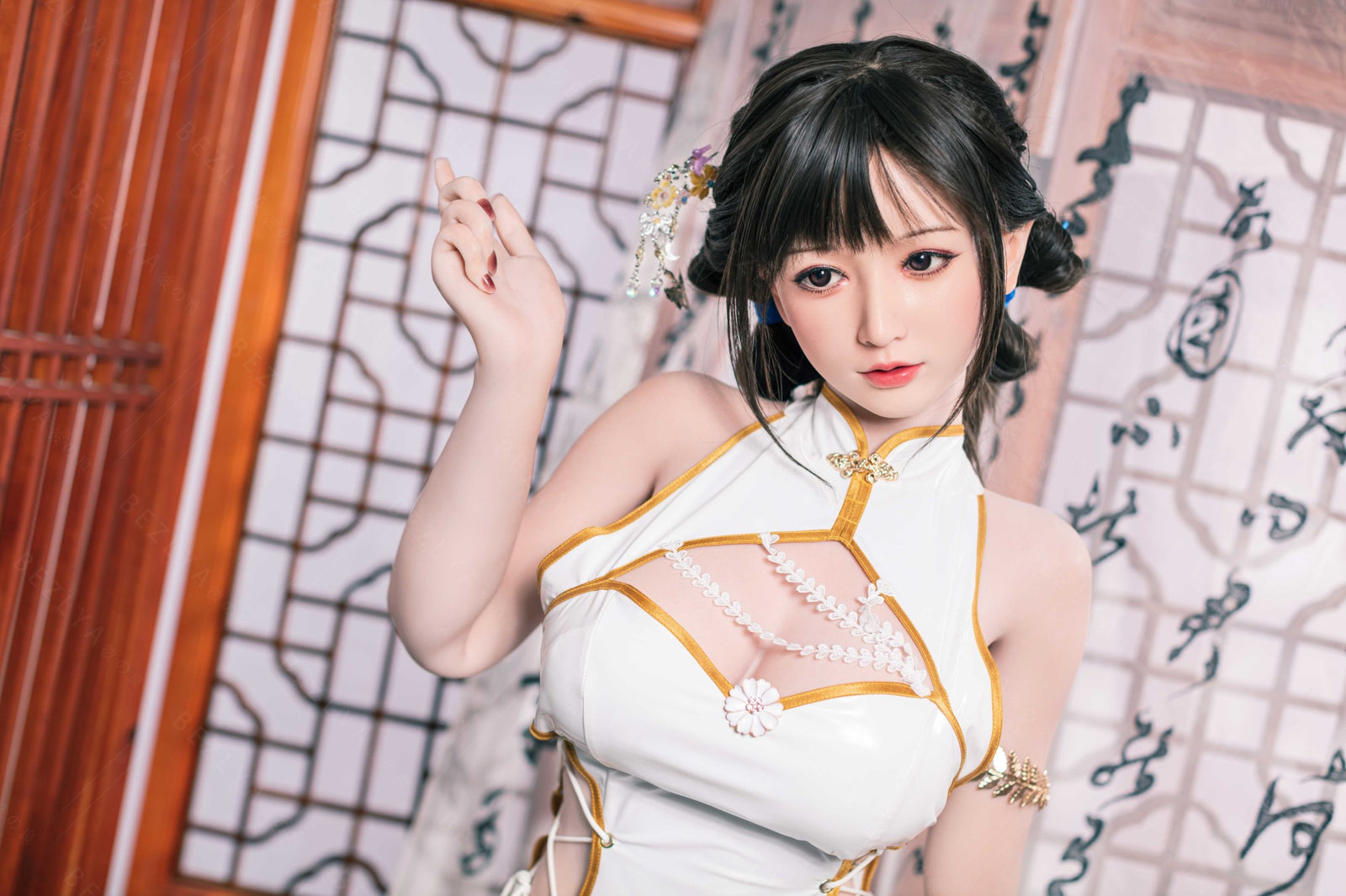 Bambola del sesso platycodon (Bezlya Doll 155 cm Coppa E 2.2CF Silicone)