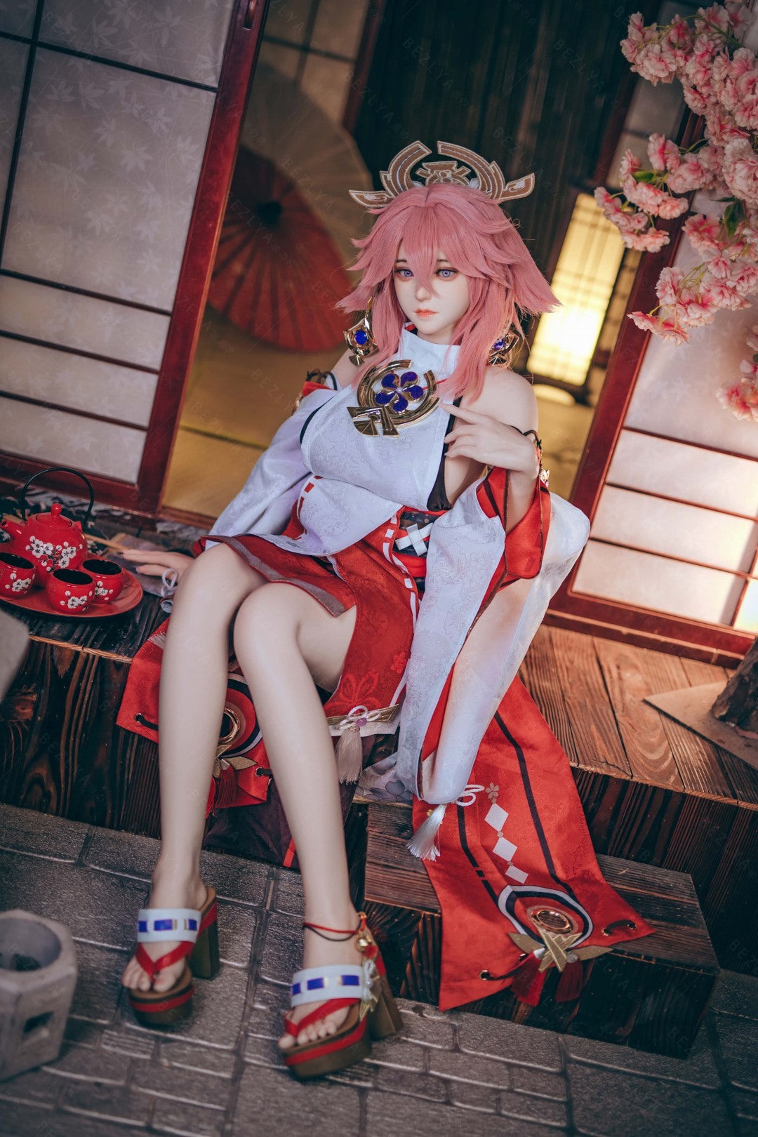 Yae Miko bambola del sesso (Bezlya Doll 155 cm Coppa E 2.2CF Silicone)