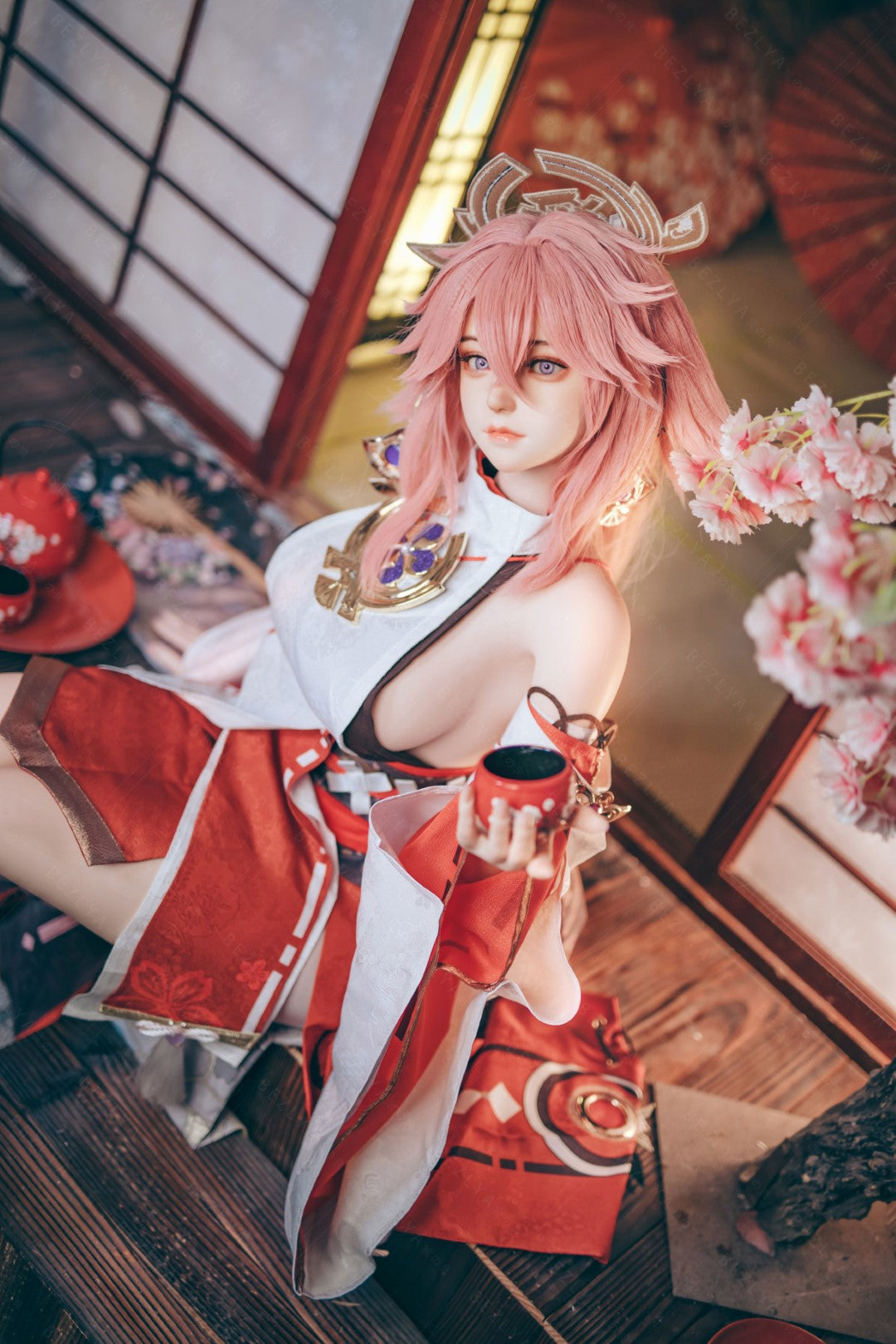 Yae Miko bambola del sesso (Bezlya Doll 155 cm Coppa E 2.2CF Silicone)