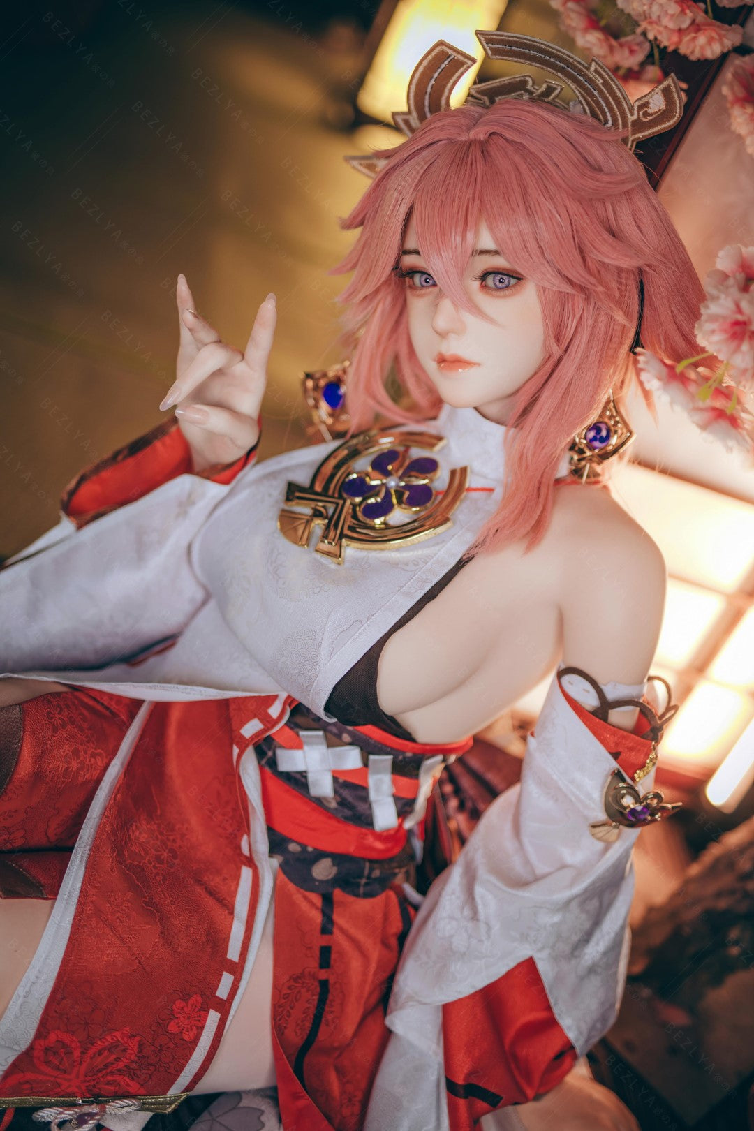 Yae Miko bambola del sesso (Bezlya Doll 155 cm Coppa E 2.2CF Silicone)