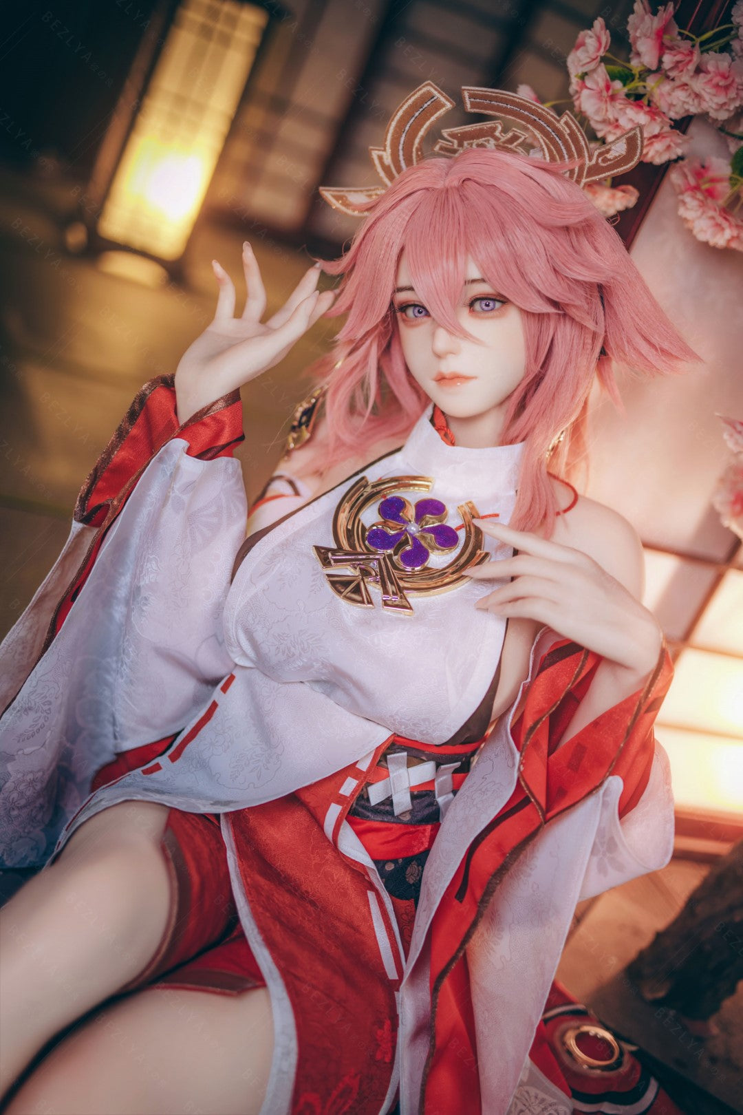 Yae Miko bambola del sesso (Bezlya Doll 155 cm Coppa E 2.2CF Silicone)