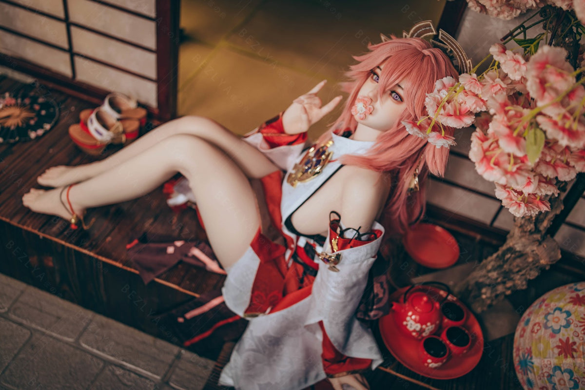 Yae Miko bambola del sesso (Bezlya Doll 155 cm Coppa E 2.2CF Silicone)