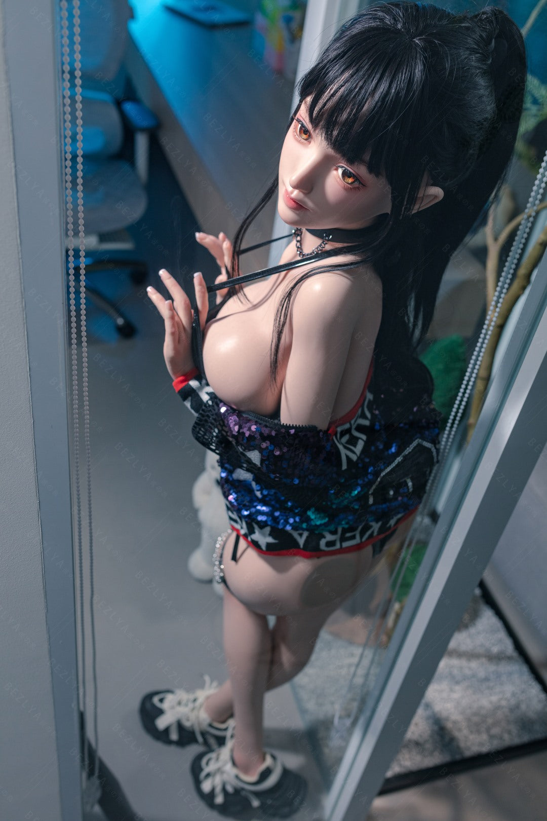 Paeonia bambola del sesso (Bezlya Doll 145 cm Coppa F 2.2CF Silicone)