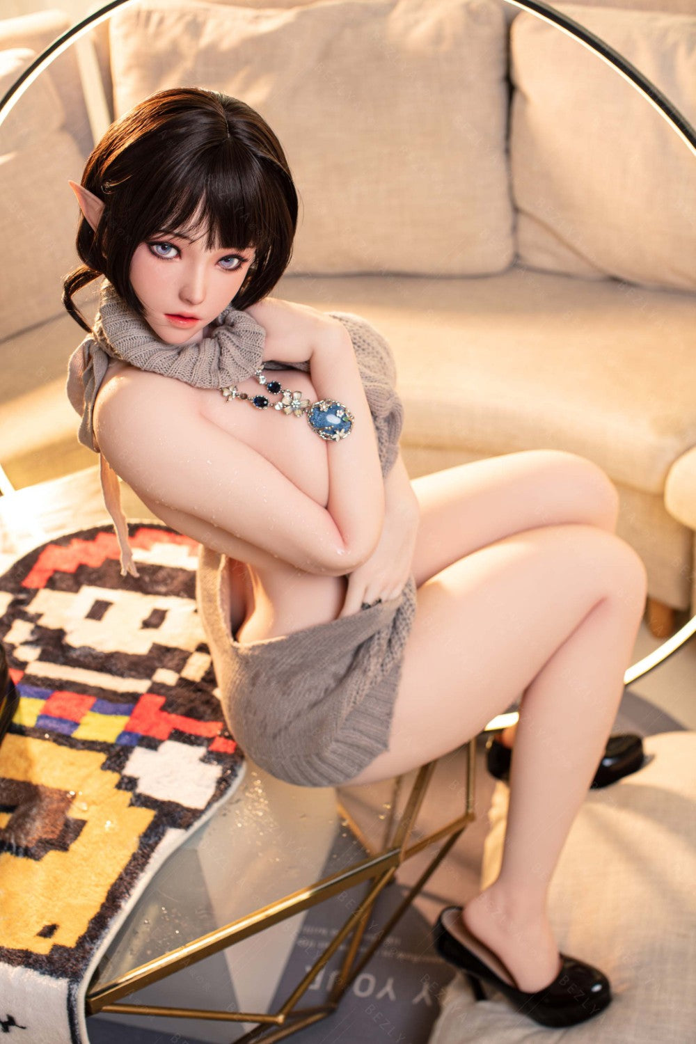 Calla bambola del sesso (Bezlya Doll Coppa F da 155 cm 2.0 TPE+silicone)