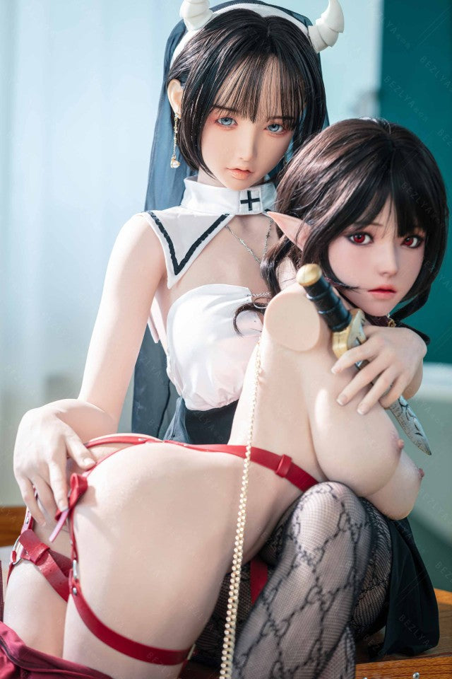 Bambola del sesso alla vaniglia (Bezlya Doll 155 cm Coppa E 2.2CF Silicone)