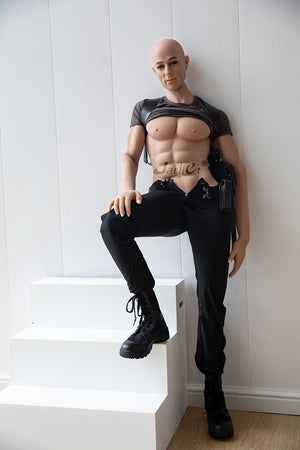 Bambola sesso maschile opaco-170 cm bambola TPE realistica con corpo muscolare