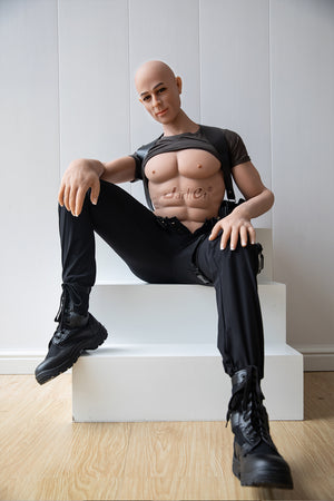 Bambola sesso maschile opaco-170 cm bambola TPE realistica con corpo muscolare