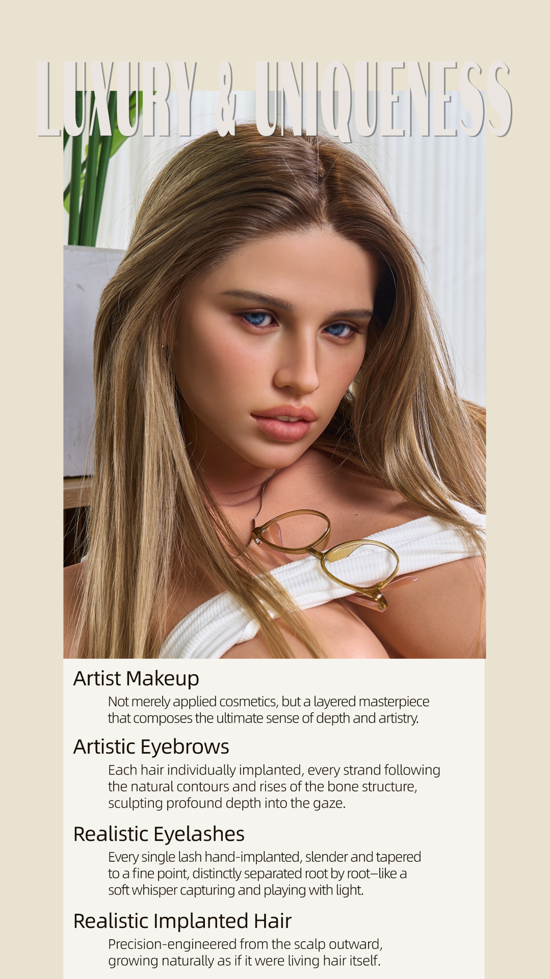 Elsa modello 21 bambola del sesso deluxe (Gynoid Doll Coppa F in silicone da 164 cm)