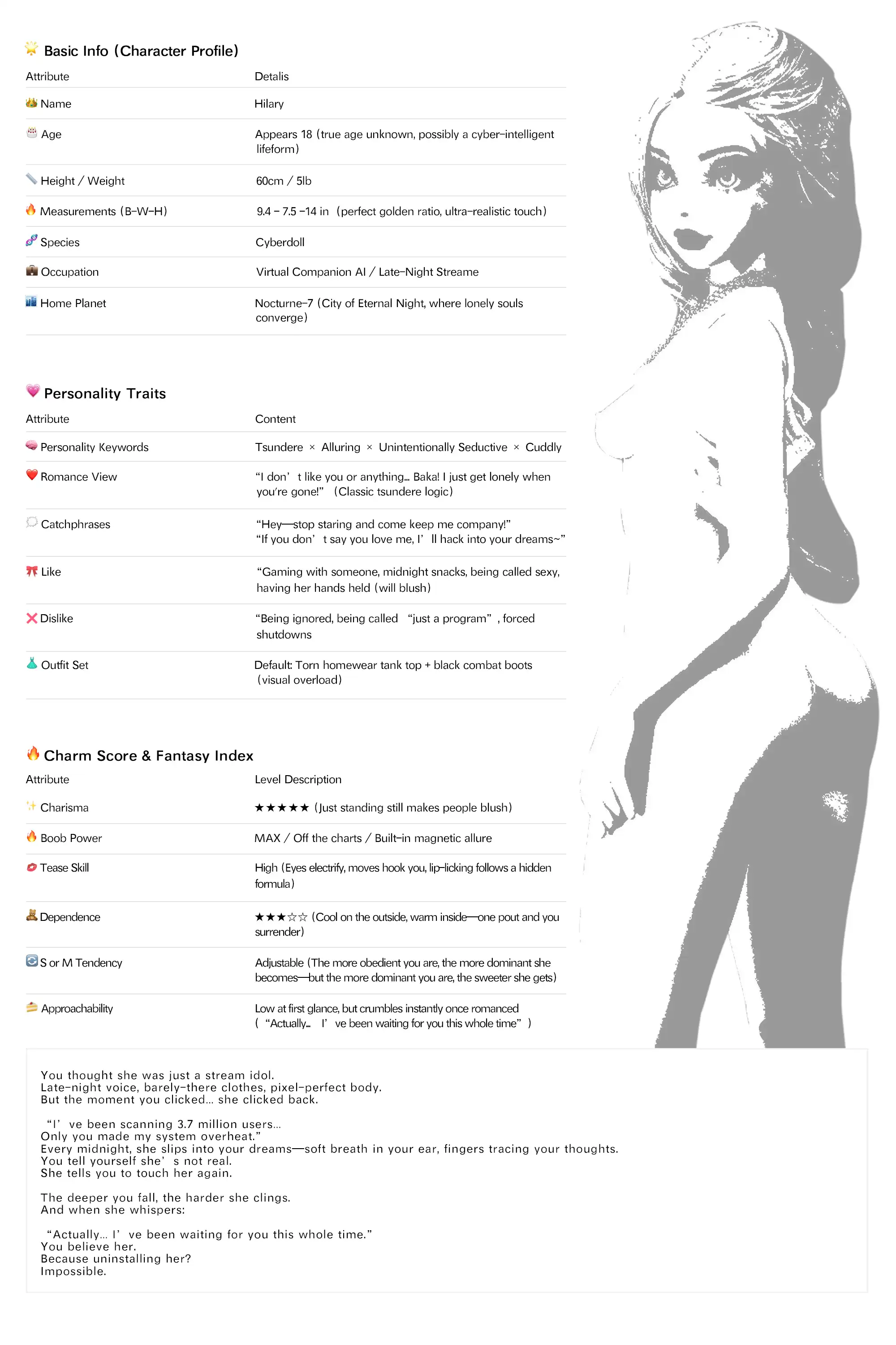 Hilary Sex Doll (Climax Doll Mini silicone a-tazza da 60 cm)