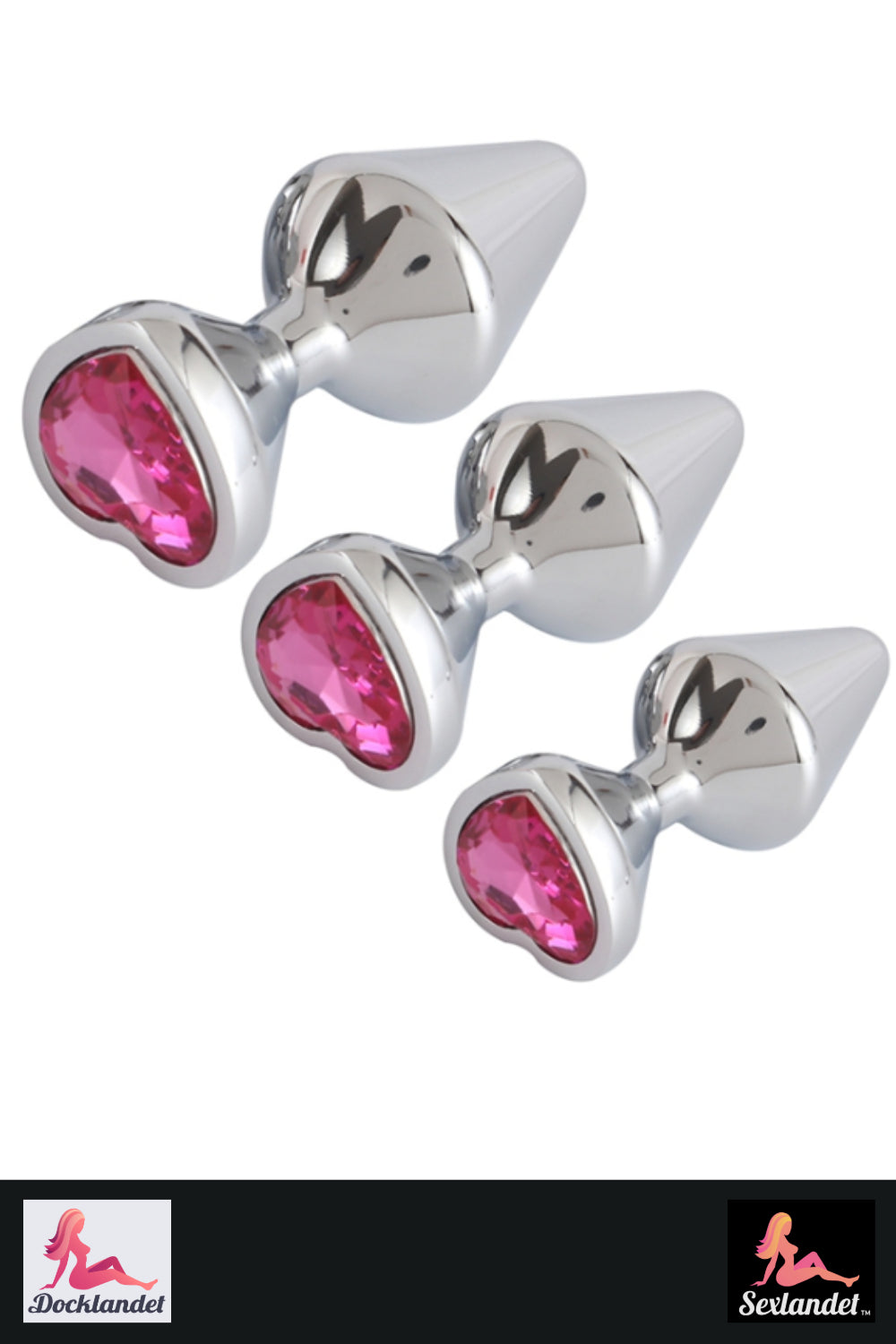 Plug anale in alluminio - Set di 3 misure