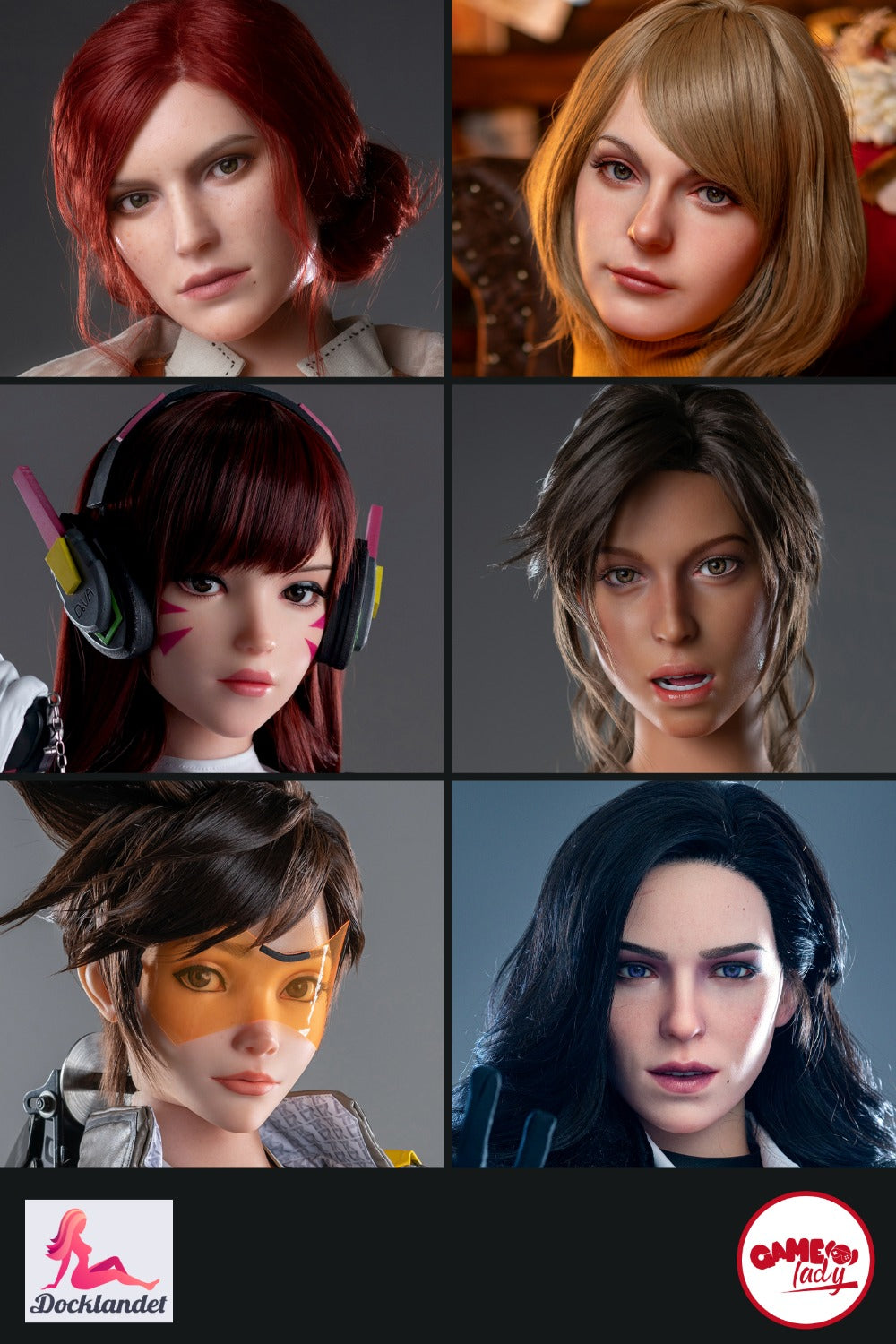 Testa extra (Game Lady Doll Silicone originale)