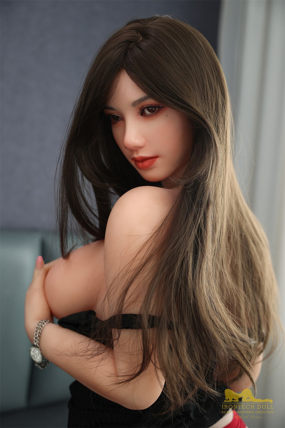 Ella bambola del sesso (Irontech Doll 161 cm E-Kupa S30 TPE+Silicone)