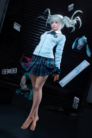 Hatsune Miko Sex Doll (FunWest Doll 159 cm A-CUP #041s Silicone)