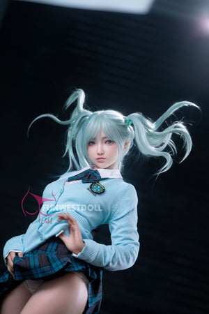 Hatsune Miko Sex Doll (FunWest Doll 159 cm A-CUP #041s Silicone)