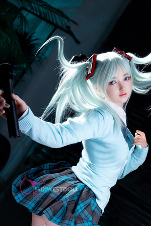Hatsune Miko Sex Doll (FunWest Doll 159 cm A-CUP #041s Silicone)
