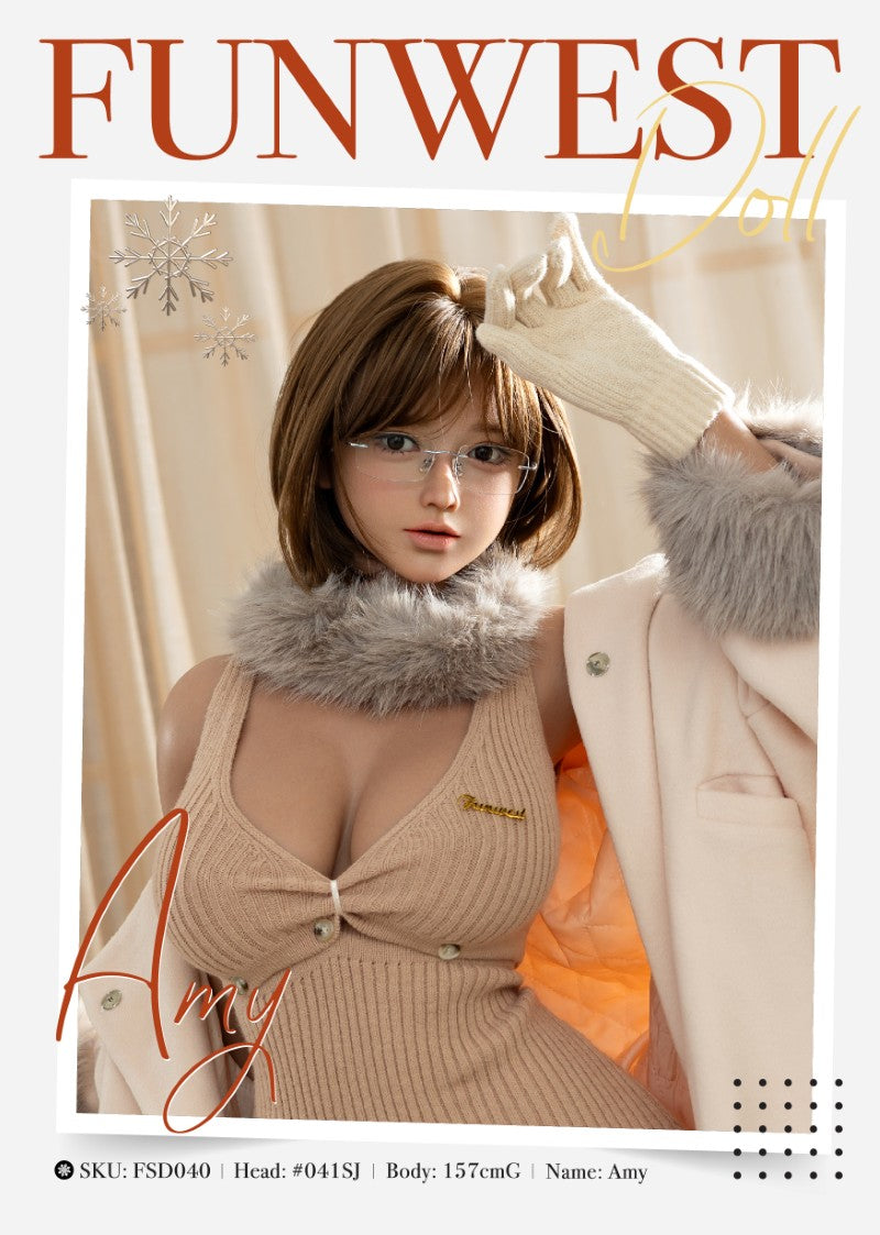 Amy bambola del sesso (FunWest Doll Coppa G da 157 cm n. 041SJ RST silicone)