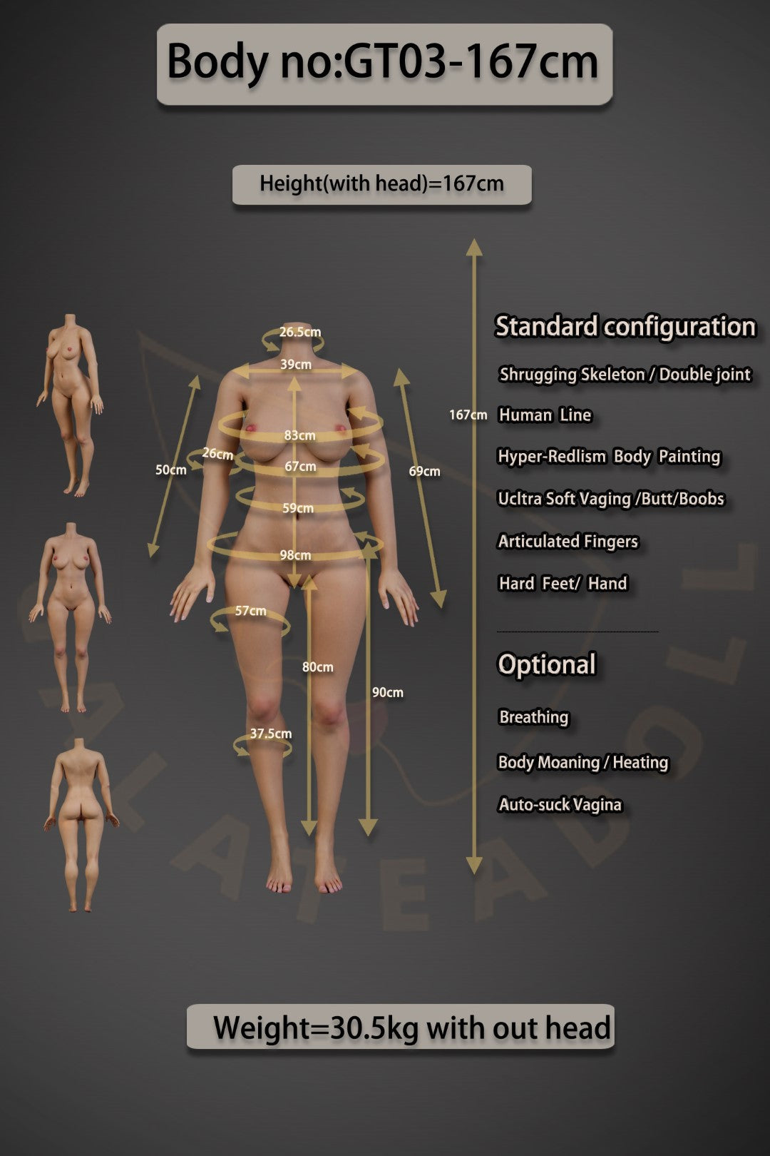 Maple Sex doll (Galatea Doll 167cm D-cup #043 silicone)