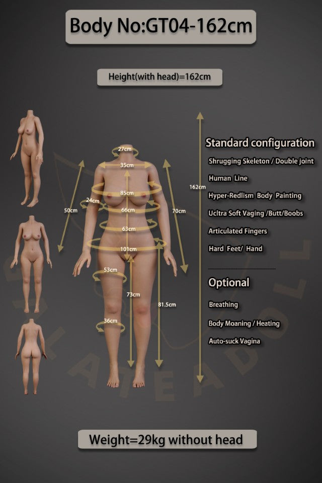 Alma bambola del sesso (Galatea Doll Coppa C da 162 cm n. 050 in silicone)