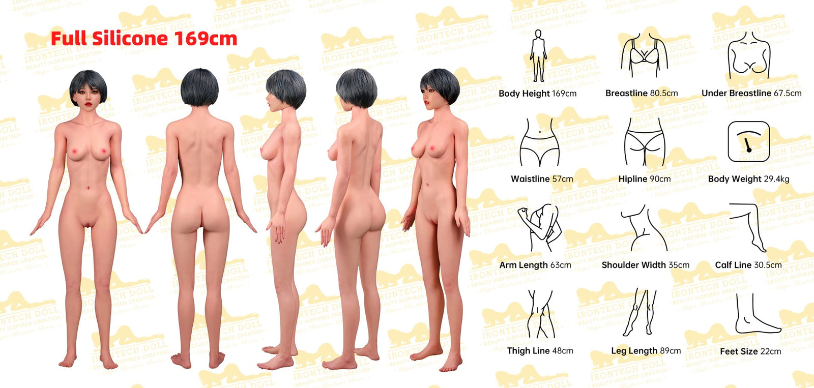 Layla bambola del sesso (Irontech Doll 169 cm Coppa C S39 Silicone)