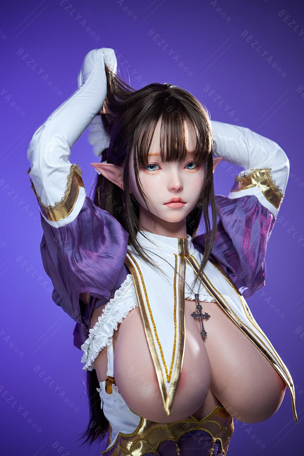 Zelda bambola del sesso (Bezlya Doll Coppa F da 157 cm (2,2 CF in silicone)
