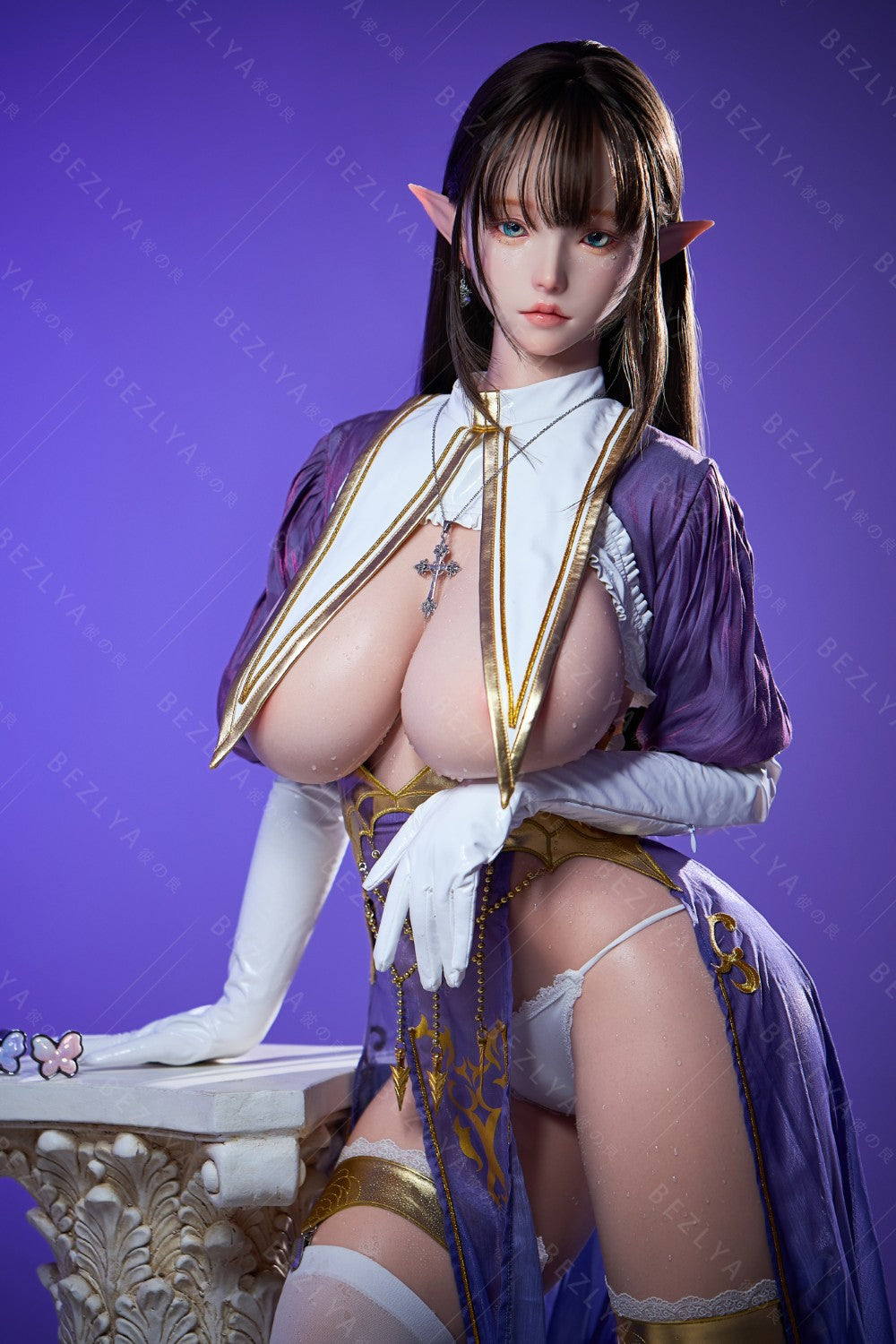 Zelda bambola del sesso (Bezlya Doll Coppa F da 157 cm (2,2 CF in silicone)