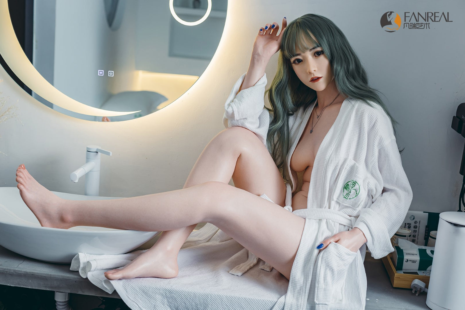 Qian bambola del sesso (FanReal Doll Coppa B da 158 cm in silicone)