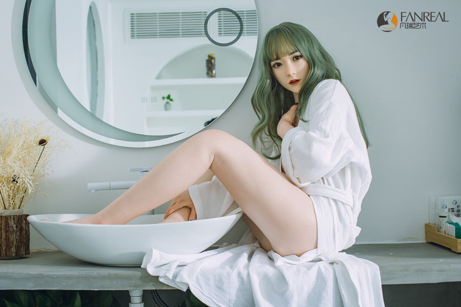 Qian bambola del sesso (FanReal Doll Coppa B da 158 cm in silicone)