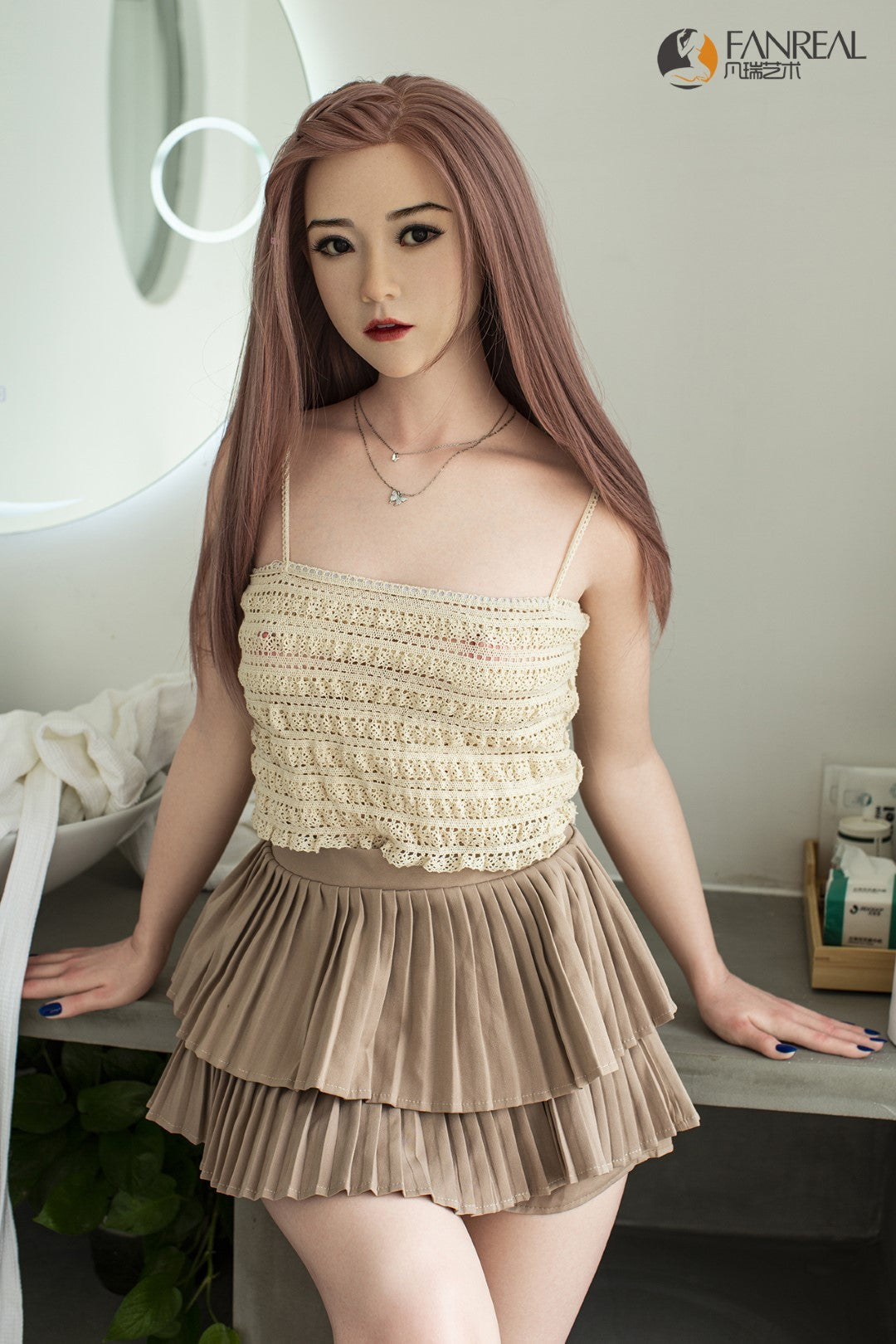 Qian bambola del sesso (FanReal Doll Coppa B da 158 cm in silicone)