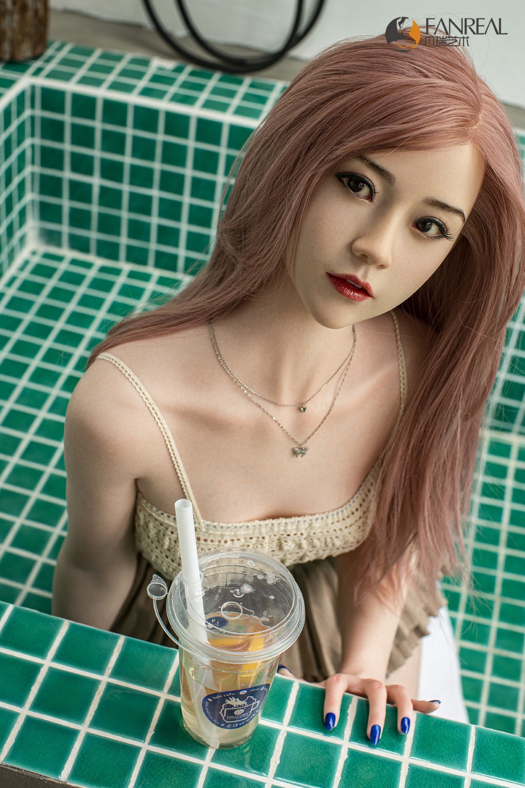 Qian bambola del sesso (FanReal Doll Coppa B da 158 cm in silicone)