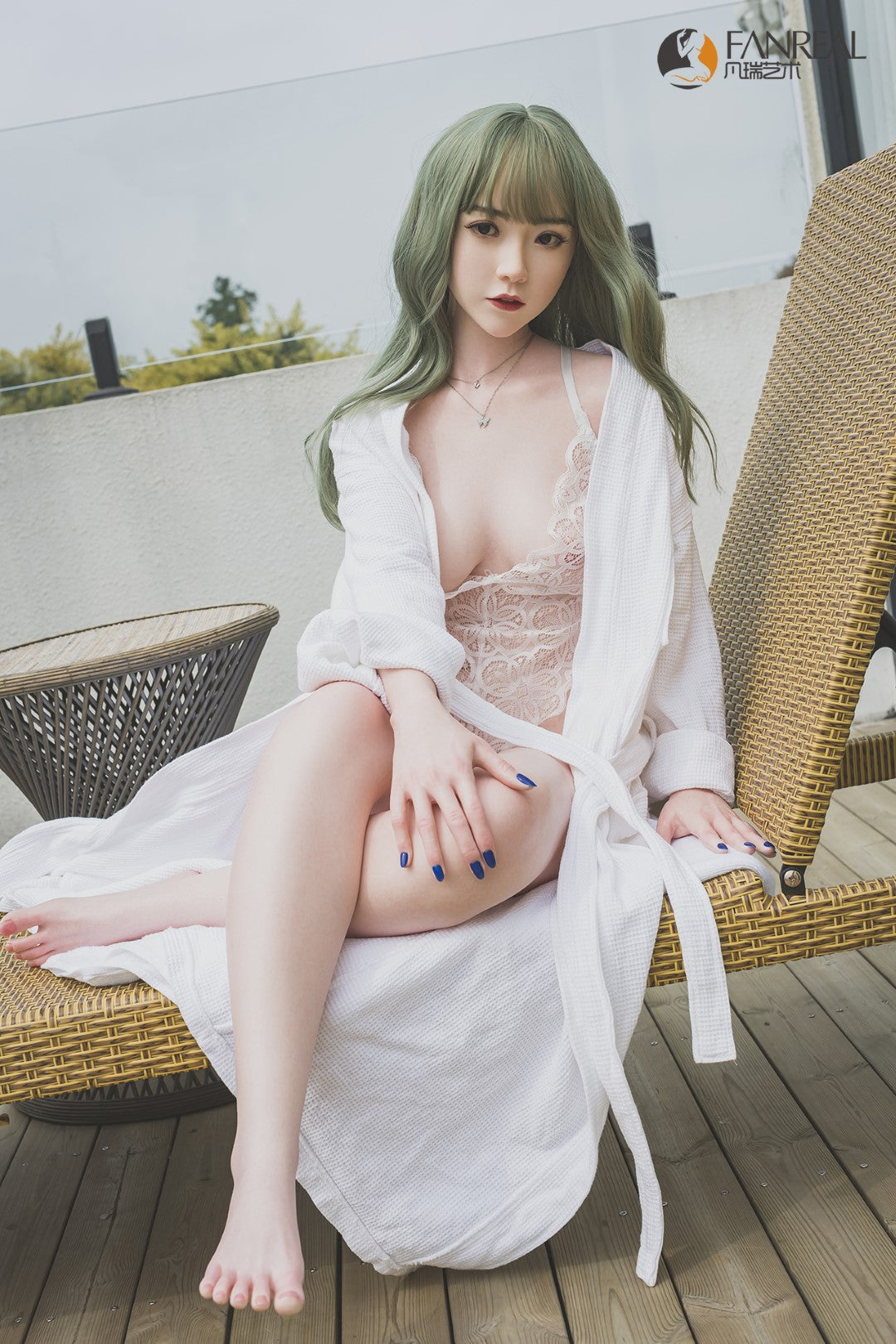 Qian bambola del sesso (FanReal Doll Coppa B da 158 cm in silicone)