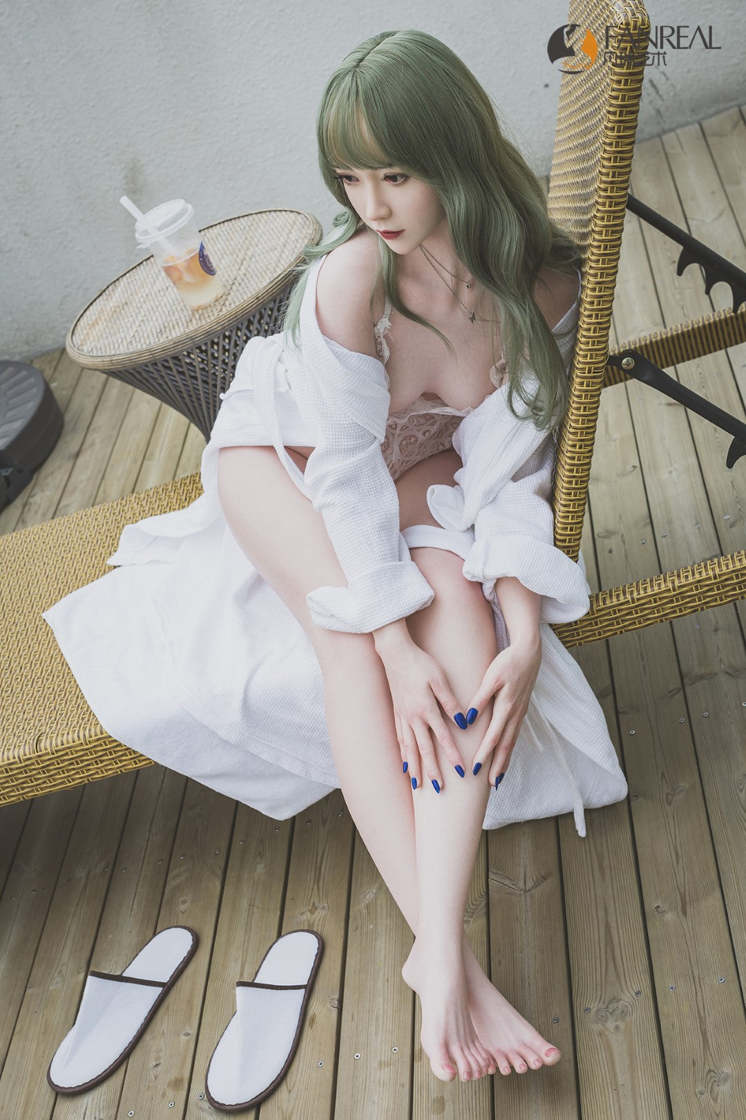 Qian bambola del sesso (FanReal Doll Coppa B da 158 cm in silicone)