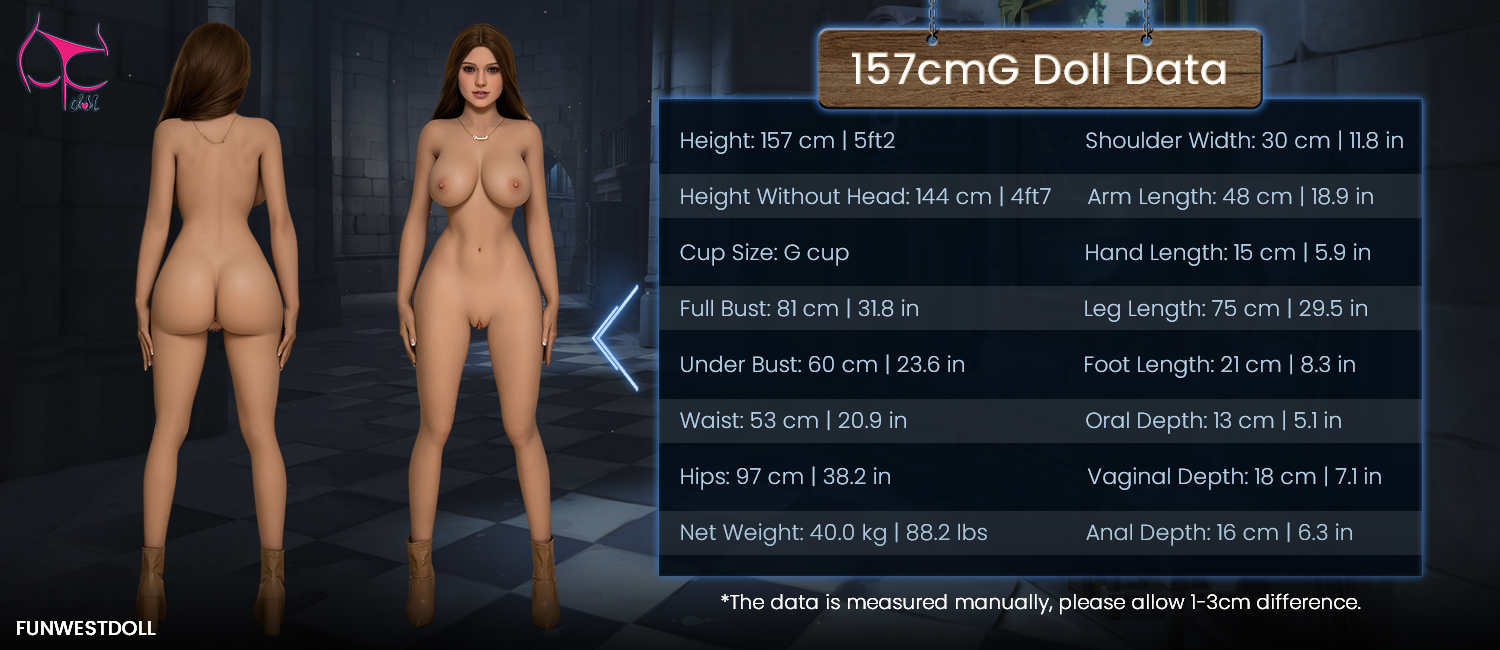 Rosa bambola del sesso (FunWest Doll 157 cm G-CUP #043 TPE)