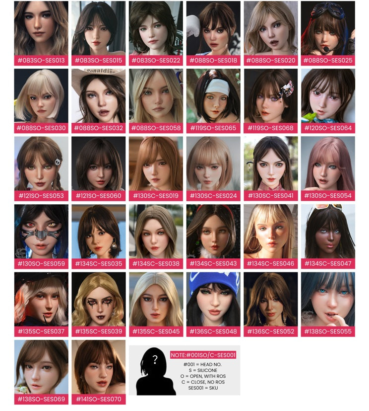 Extra huvud (SE-Doll Silikon Original)