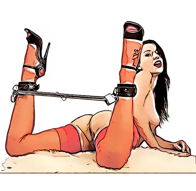 Set di sesso BDSM con manette, footcuff e telaio in metallo - kit di bondage regolabile per le coppie
