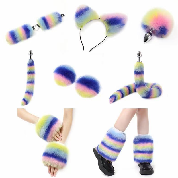 Sexig Outfit I Färgglad Päls
