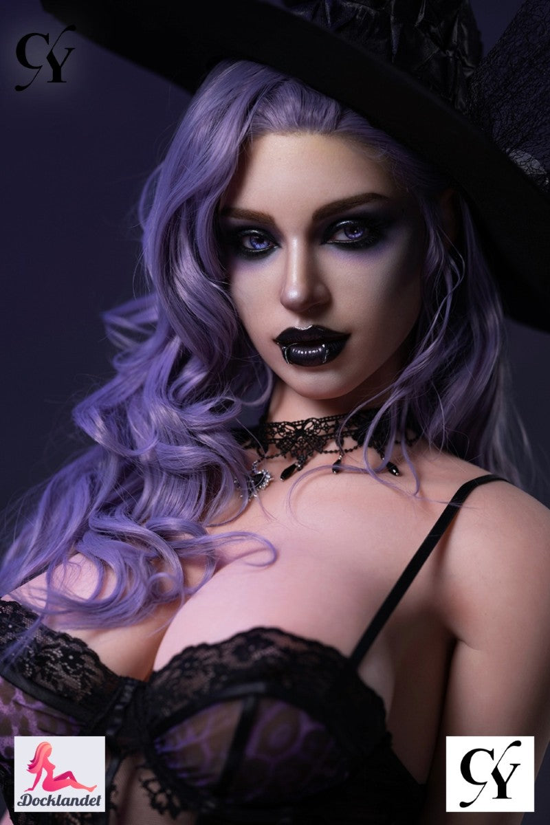 Elodie Sexdocka (TOP CYDOLL 176cm E-kupa TPE+Silikon) Halloween Witch Doll