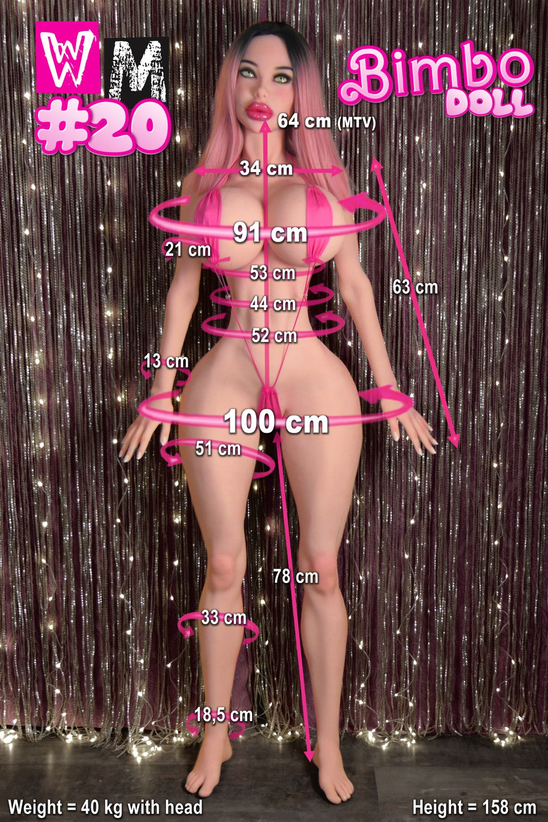 Bambola di sesso bimbo (WM-Doll 158 cm K-CUP #496 TPE)