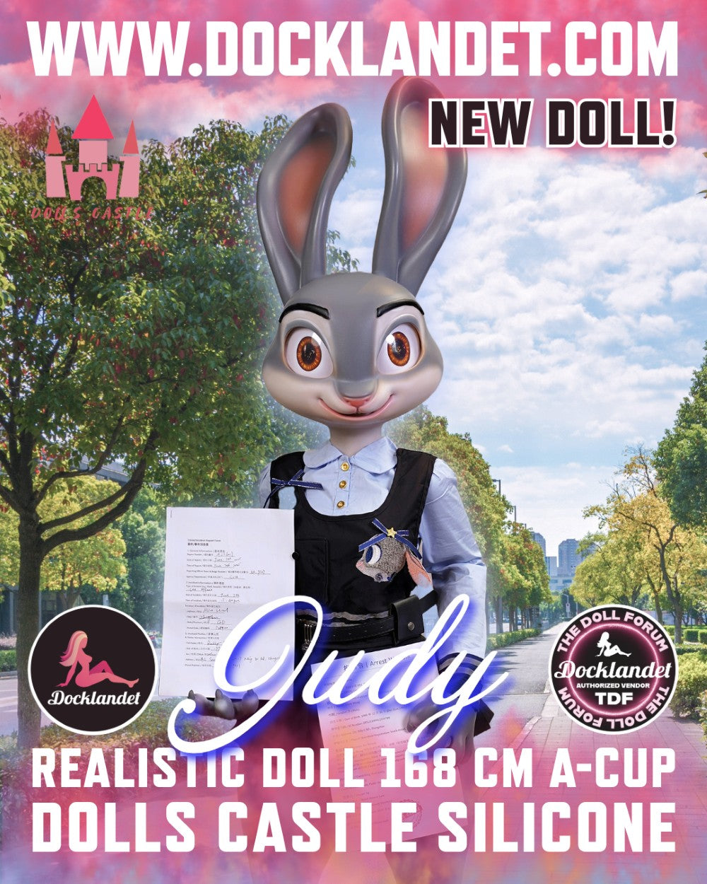 Judy the Rabbit Sex Doll (Dolls Castle 168 cm silicone a-tazza)