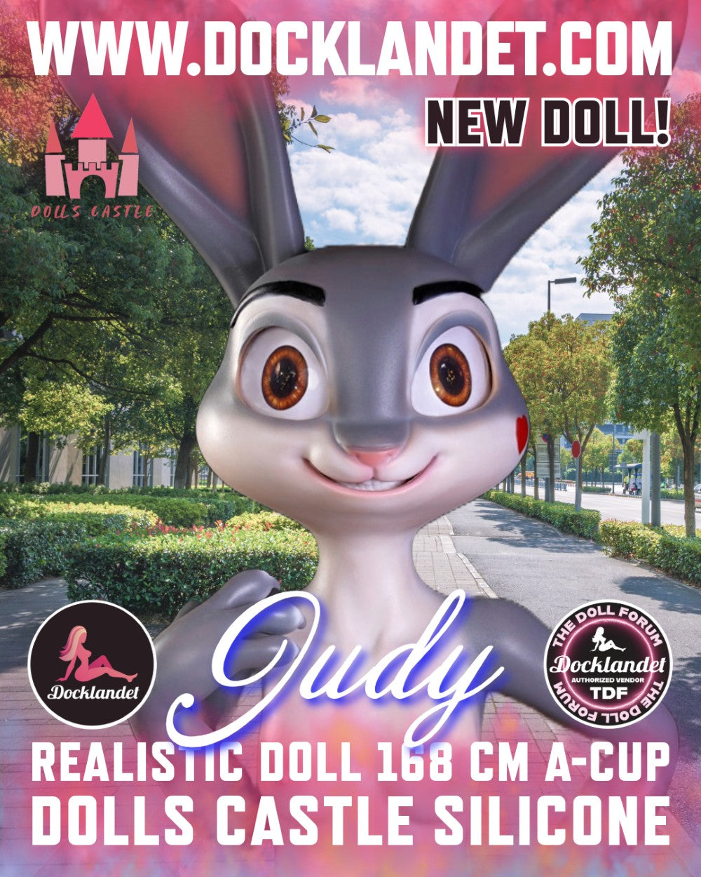 Judy the Rabbit Sex Doll (Dolls Castle 168 cm silicone a-tazza)