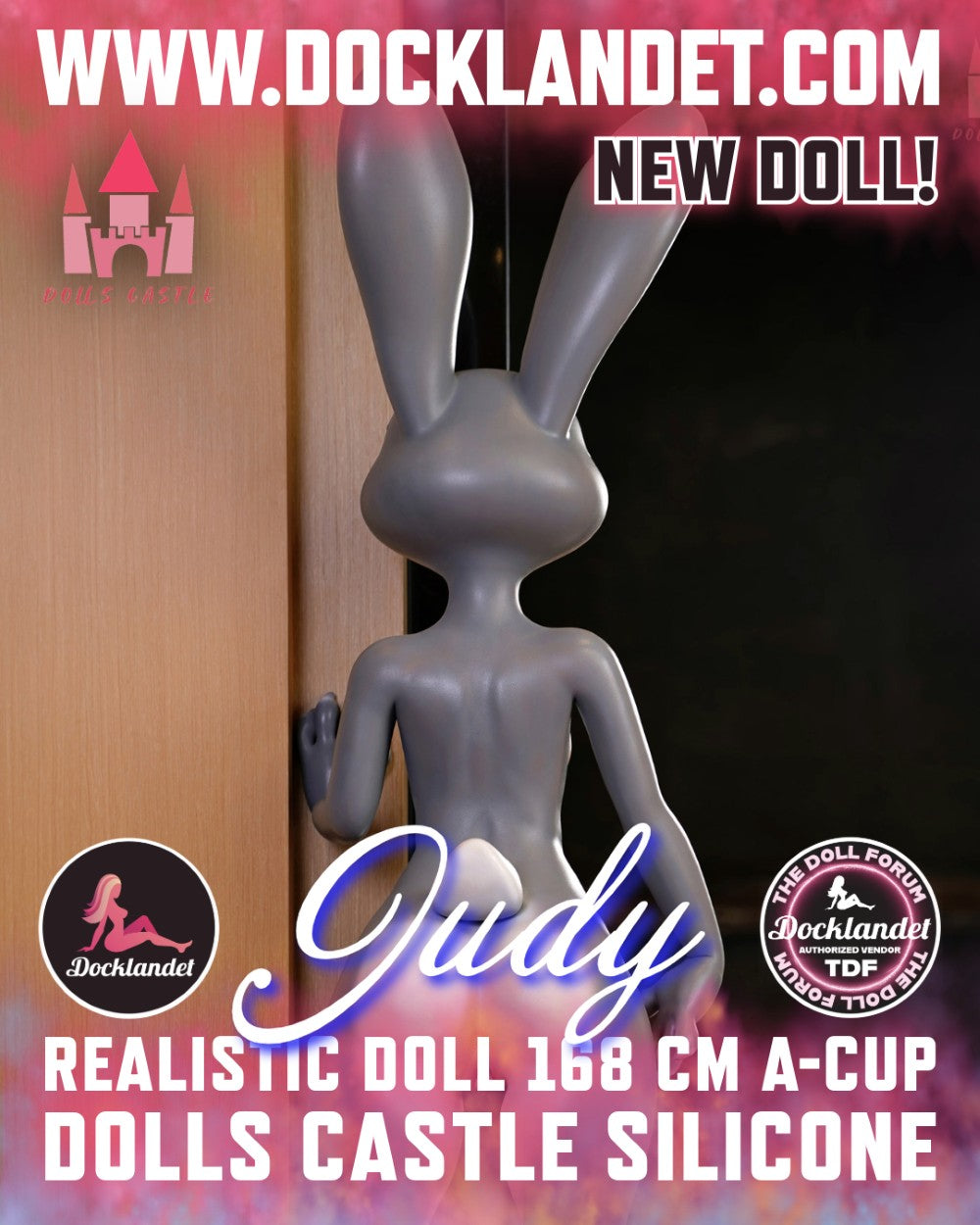 Judy la bambola del sesso del coniglio (Dolls Castle 168 cm Coppa A in silicone) EXPRESS