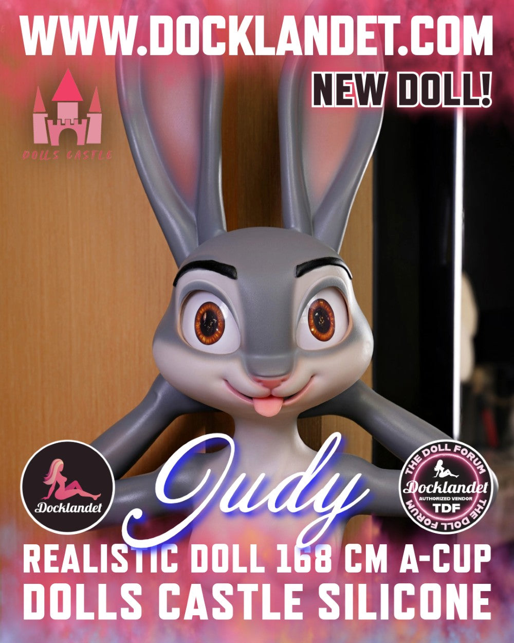 Judy la bambola del sesso del coniglio (Dolls Castle 168 cm Coppa A in silicone) EXPRESS