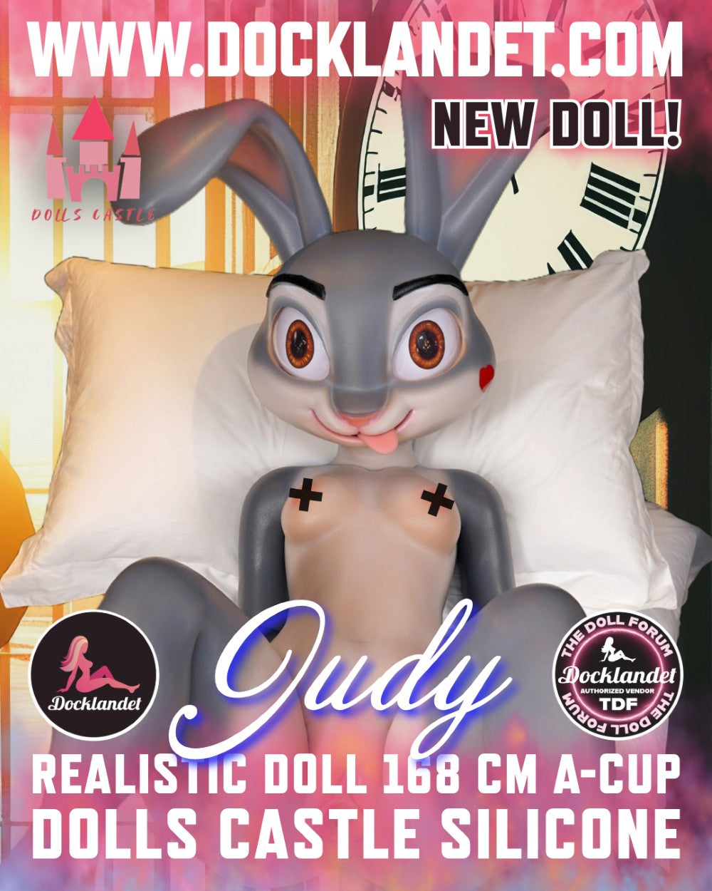 Judy la bambola del sesso del coniglio (Dolls Castle 168 cm Coppa A in silicone) EXPRESS