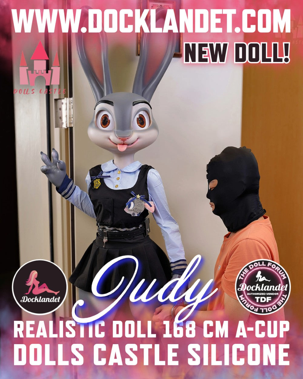 Judy la bambola del sesso del coniglio (Dolls Castle 168 cm Coppa A in silicone) EXPRESS