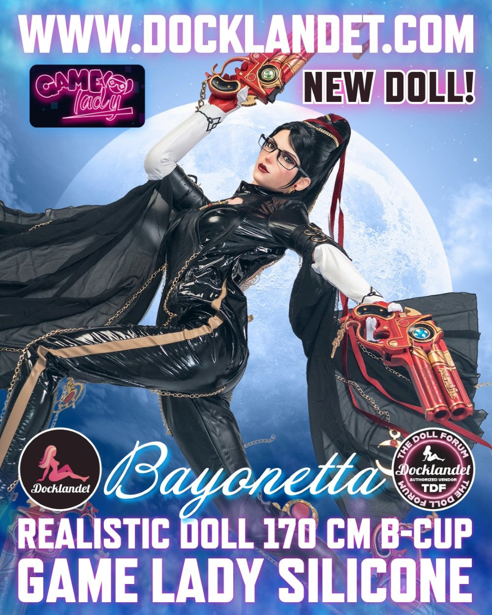 Bayonetta Sex Doll (Game Lady 170 cm B-CUP n. 32-1 silicone)