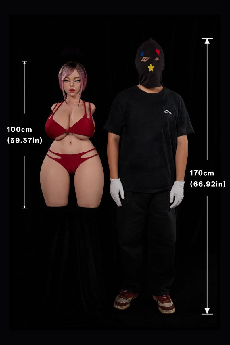Bambola del sesso del torso di Rhea (Climax Doll ULW 100 cm Coppa K in silicone)