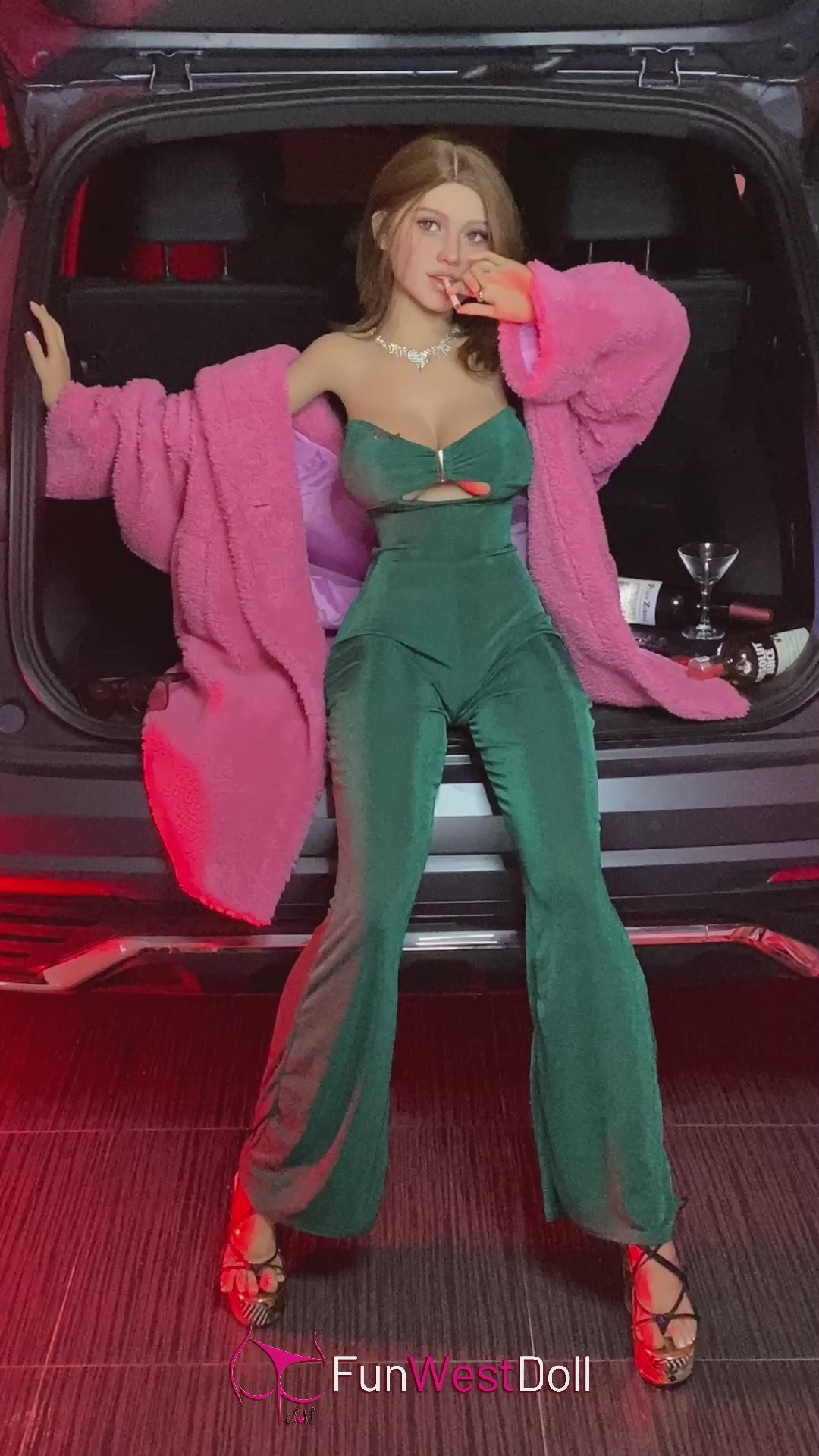 Bambola del sesso rosa (FunWest Doll Coppa F da 155 cm n. 043 TPE)