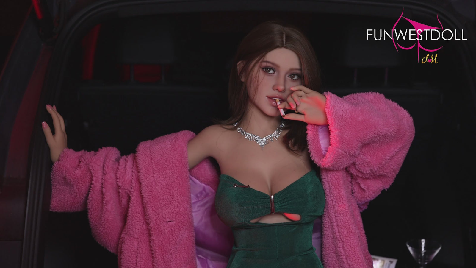 Bambola del sesso rosa (FunWest Doll Coppa F da 155 cm n. 043 TPE)