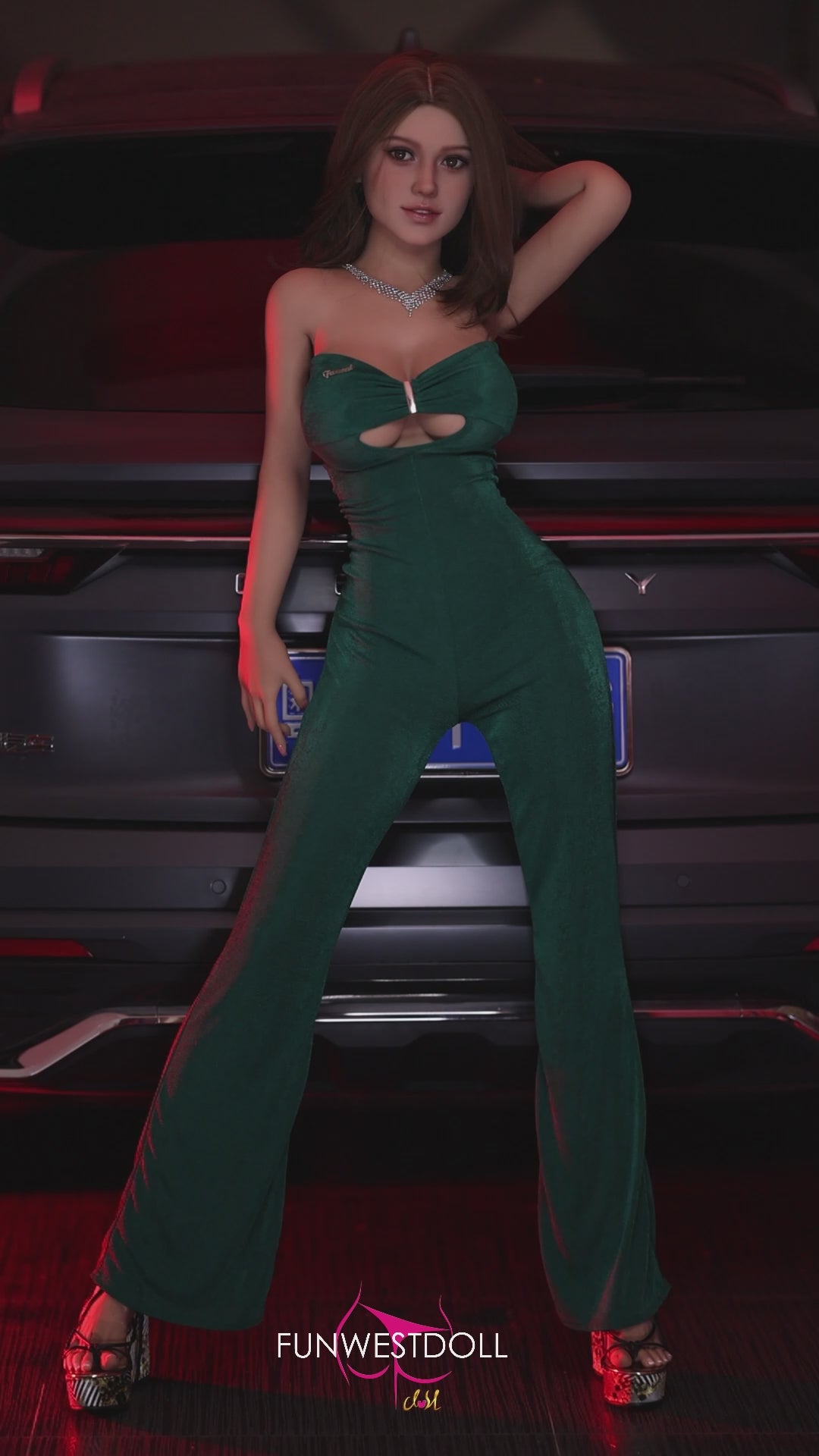 Bambola del sesso rosa (FunWest Doll Coppa F da 155 cm n. 043 TPE)