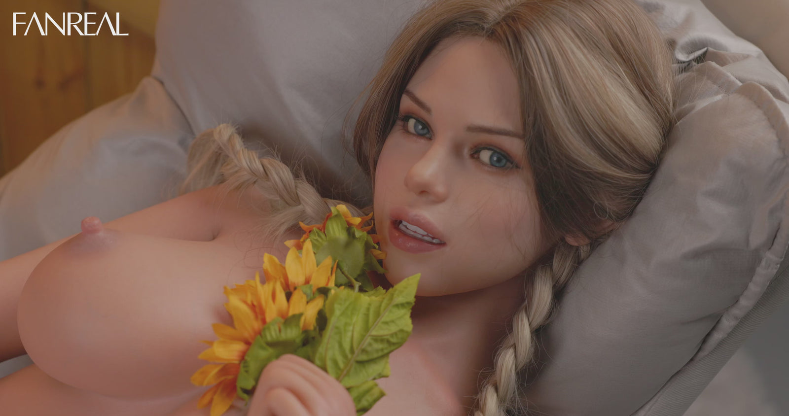 Carlee Torso bambola del sesso (FanReal Doll Coppa F in silicone da 109 cm)